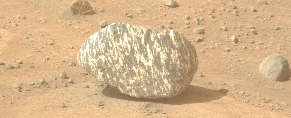 Scientists have discovered an unusual rock on Mars.