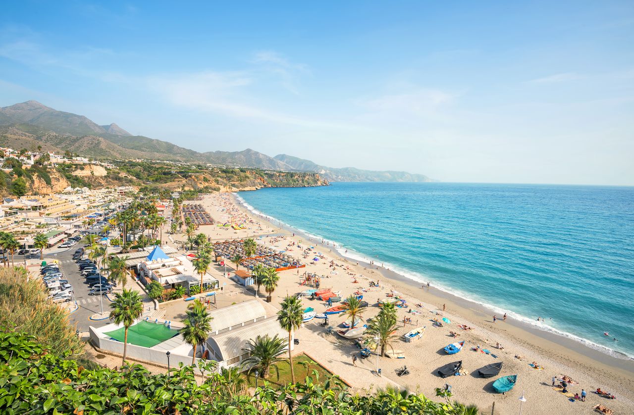 Nerja Beach in the province of Malaga