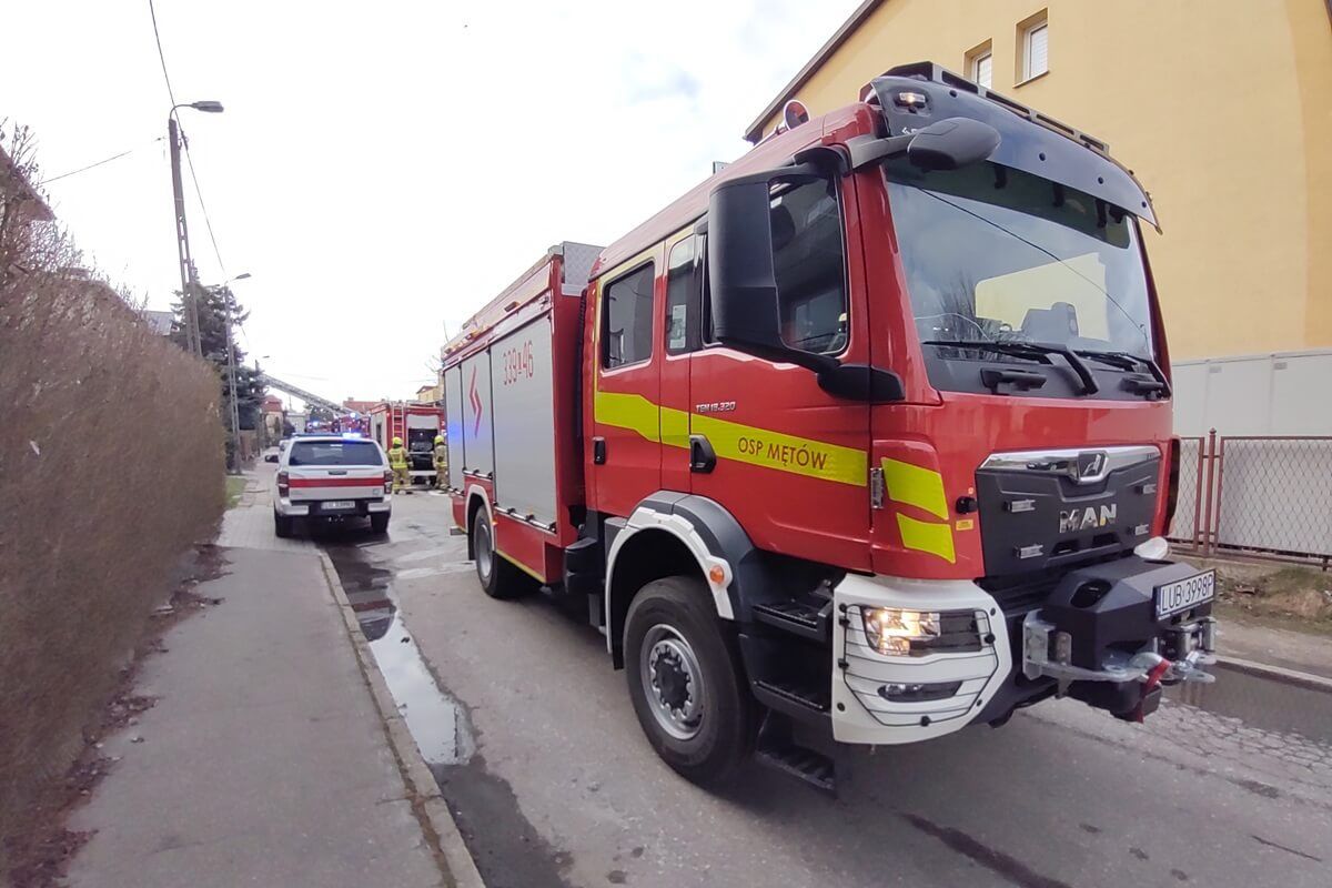 Pożar domu przy ul. Gałczyńskiego w Lublinie