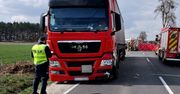 Motocyklista zginął po czołowym zderzeniu z ciężarówką