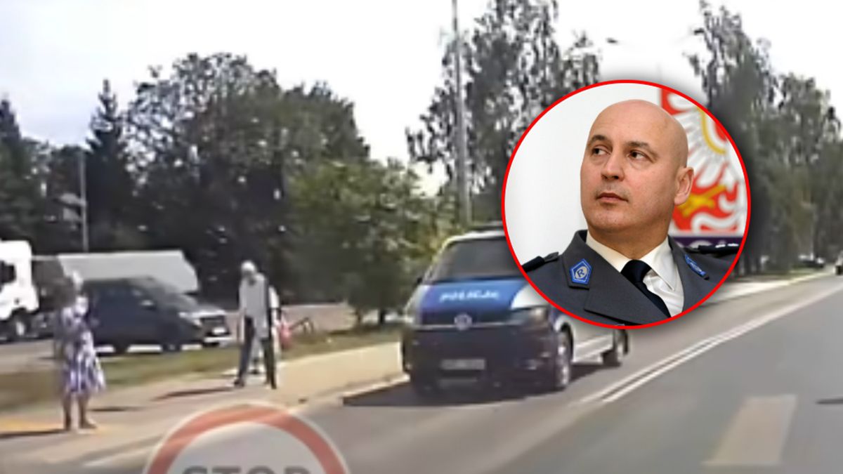 Ekspert ocenia zachowanie radiowozu na pasach.