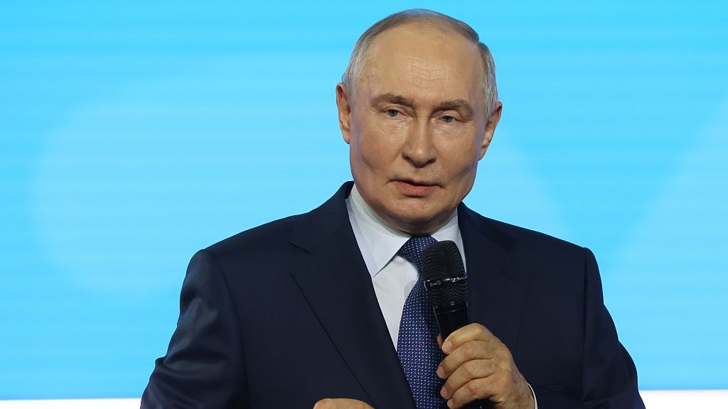Russian President Putin Attends School Children's Contest In Krasnoyarsk
KRASNOYARSK, RUSSIA - AUGUST 3: Russian President Vladimir Putin speaks during his meeting with children, on August 3, 2026 in Krasnoyarsk, Russia. Russian President Vladimir Putin is attending "Big Break," an educational competition for schoolchildren and their teachers. (Photo by Contributor/Getty Images)
Contributor