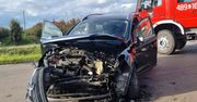 Brzozowa: Nieustąpienie pierwszeństwa przyczyną wypadku. Dwie osoby w szpitalu