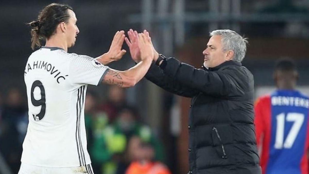 Jose Mourinho i Zlatan Ibrahimović w Manchesterze United