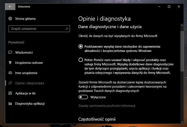 Windows 10 prywatność