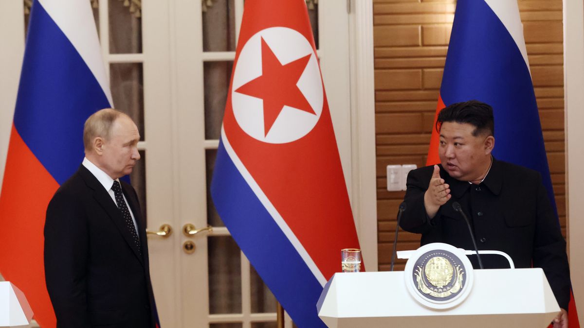 Władimir Putin i Kim Dzong Un