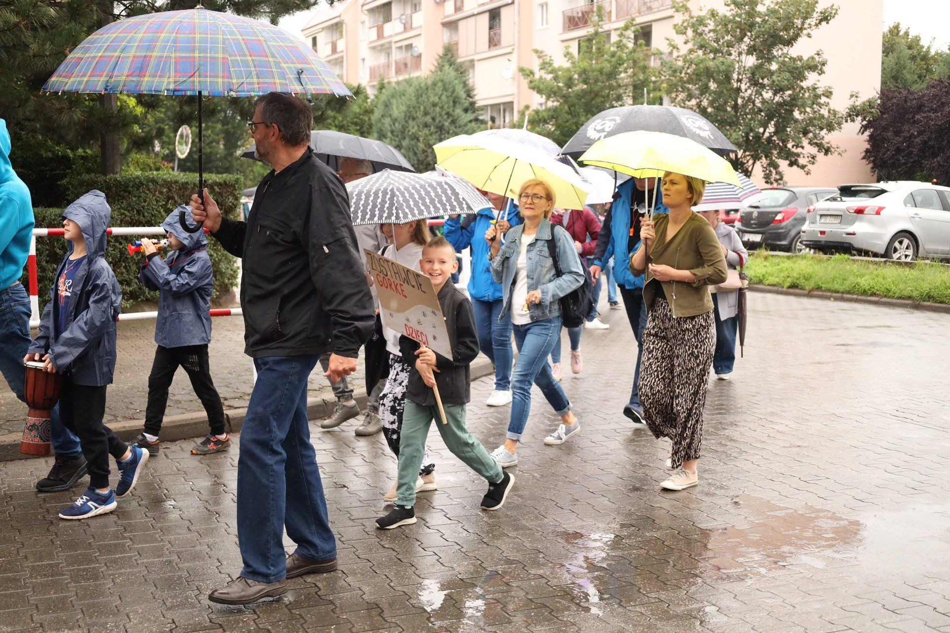 Protest mieszkańców ul Szymanowskiego w Śremie