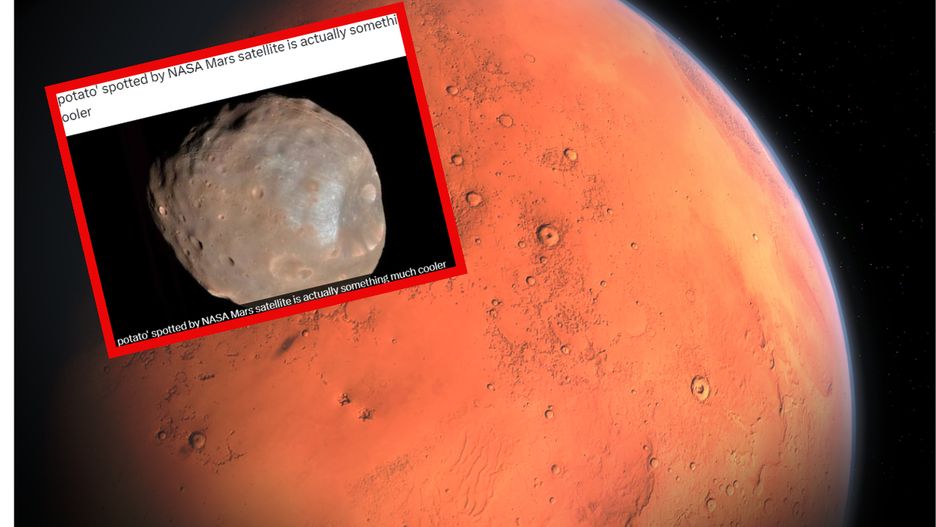 NASA pokazała zdjęcie księżyca Marsa, który może się z nim zderzyć