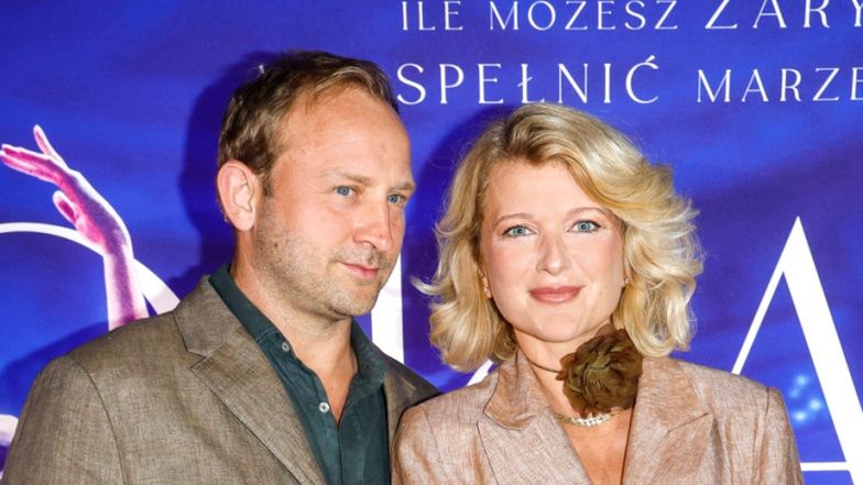 Borys Szyc z żoną Justyną Nagłowską brylują na premierze filmu. Stylowi? (ZDJĘCIA)