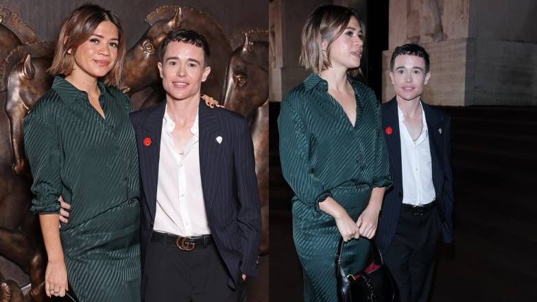 Elliot Page w towarzystwie ukochanej pozuje na pokazie Gucci