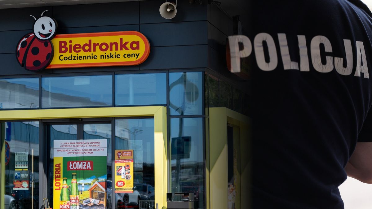 Policja została wezwana do Biedronki