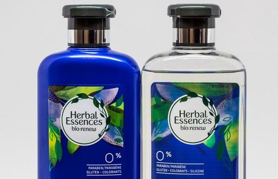 Herbal Essences w butelkach z plastiku z recyklingu molekularnego