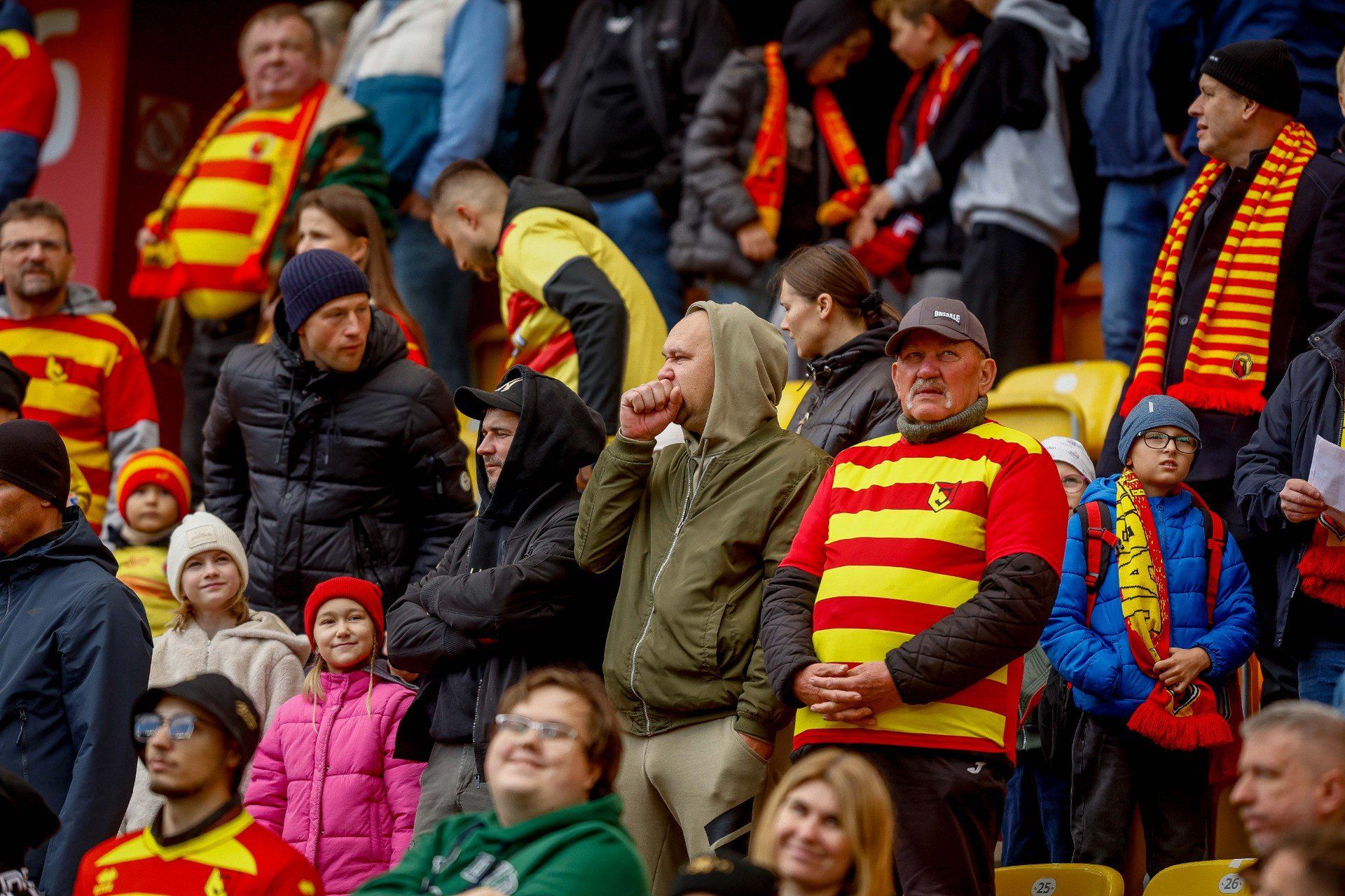 Kibice na meczu Jagiellonia - Korona Kielce