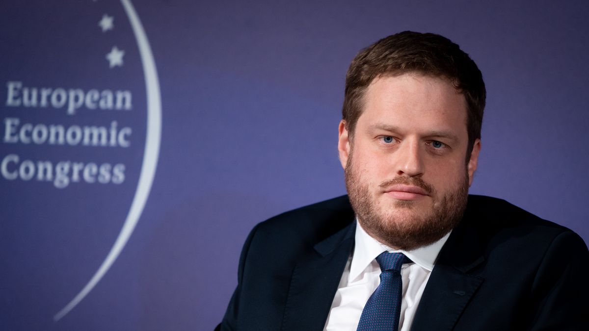 Janusz Cieszynski (Government Plenipotentiary for Cybersecurity) during the European Economic Congress in Katowice, Poland on April 25, 2022 (Photo by Mateusz Wlodarczyk/NurPhoto via Getty Images)