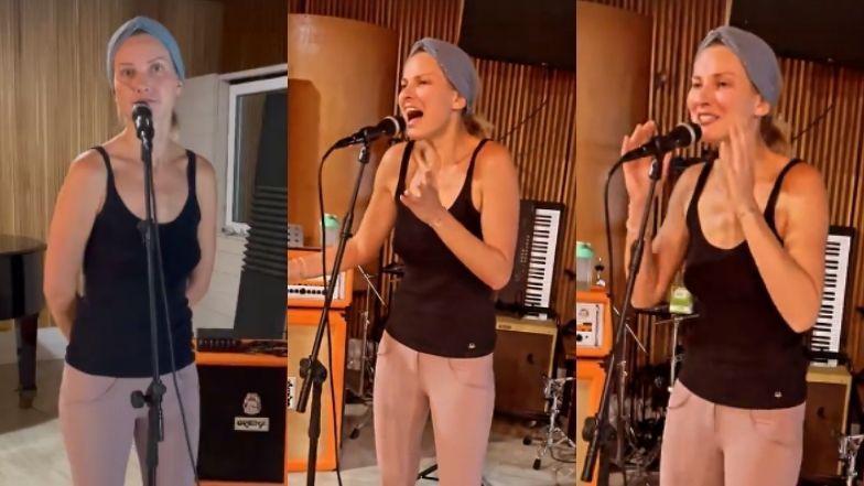 Joanna Moro szlifuje wokal przed kolejnym występem