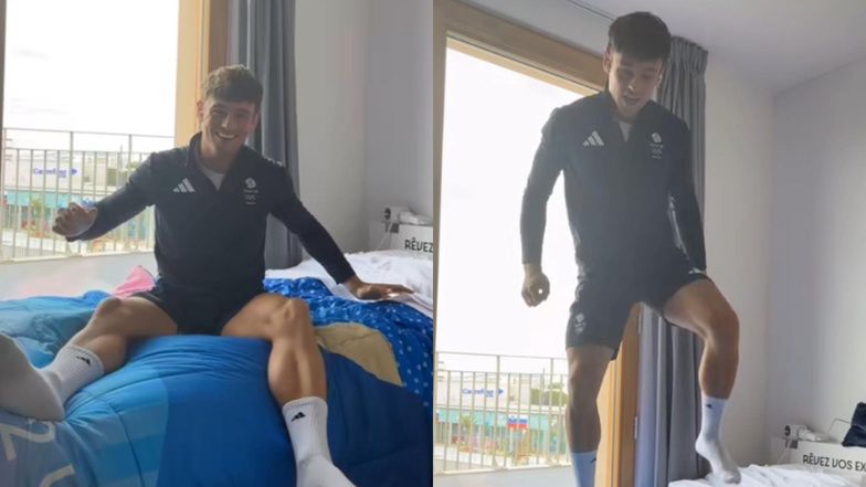 Tom Daley's Olympic bed test: Cardboard stands strong