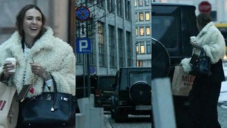 Roześmiana od ucha do ucha Maja Sablewska zostawiła mercedesa za PÓŁ BAŃKI na zakazie i pognała na zakupy (ZDJĘCIA)