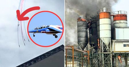 Samoloty zderzyły się w powietrzu we Francji. Świadek wszystko nagrał