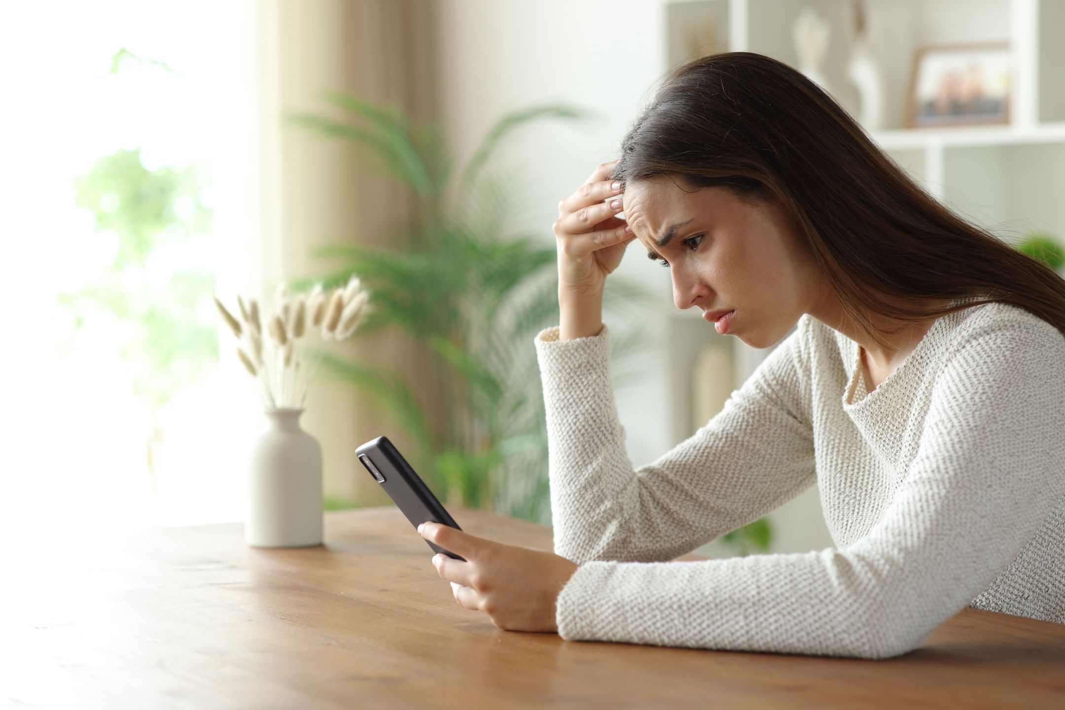 Worried woman checking mobile phone on a wooden table in a house interior
phone, worry, mobile, frustrated, confused, mistake, error, woman, sad, teen, complaining, complain, home, girl, concerned, worried, social, media, checking, smartphone, anxiety, teenage, cellphone, anxious, looking, finding, bad, news, unhappy, trouble, shock, shocked, house, indoor, cell, stressed, regret, smart, text, complicated, difficult, cheated, using, people, message, copy, space, negative, interior, app, phone, worry, mobile, frustrated, confused, mistake, error, woman, sad, teen, complaining, complain, home, girl, concerned, worried, social, media, checking, smartphone, anxiety, teenage, cellphone, anxious, looking, finding, bad, news, unhappy, trouble, shock, shocked, house, indoor, cell, stressed, regret, smart, text, complicated, difficult, cheated, using, people, message, copy, space, negative, interior