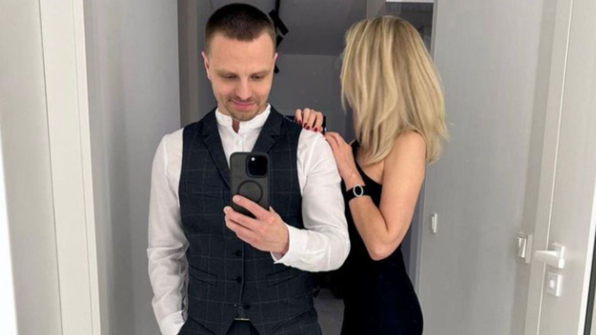 Marcin Hakiel z partnerką