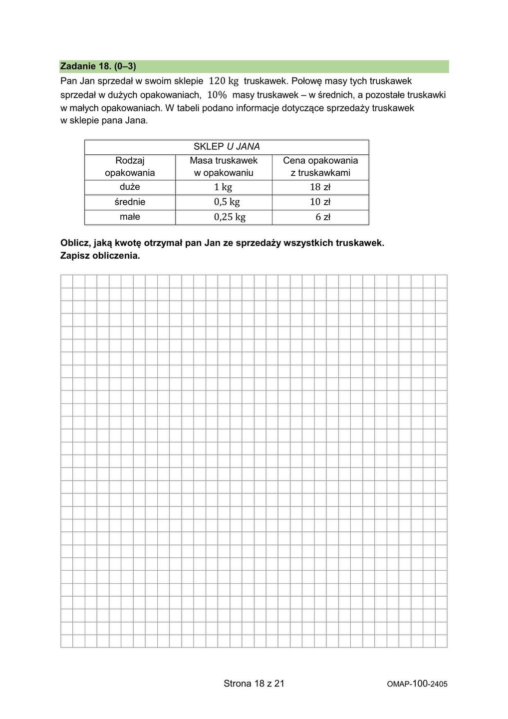 Egzamin ósmoklasisty z matematyki