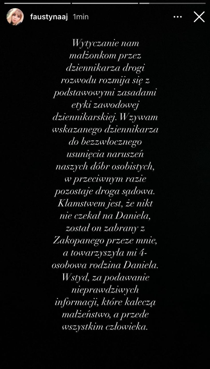 Żona Daniela Martyniuka wydała oświadczenie
