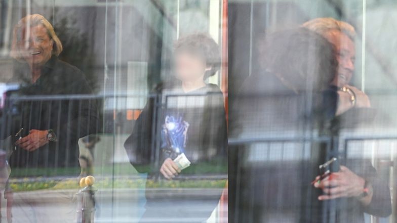 Jarosław Jakimowicz na spotkaniu z synem 