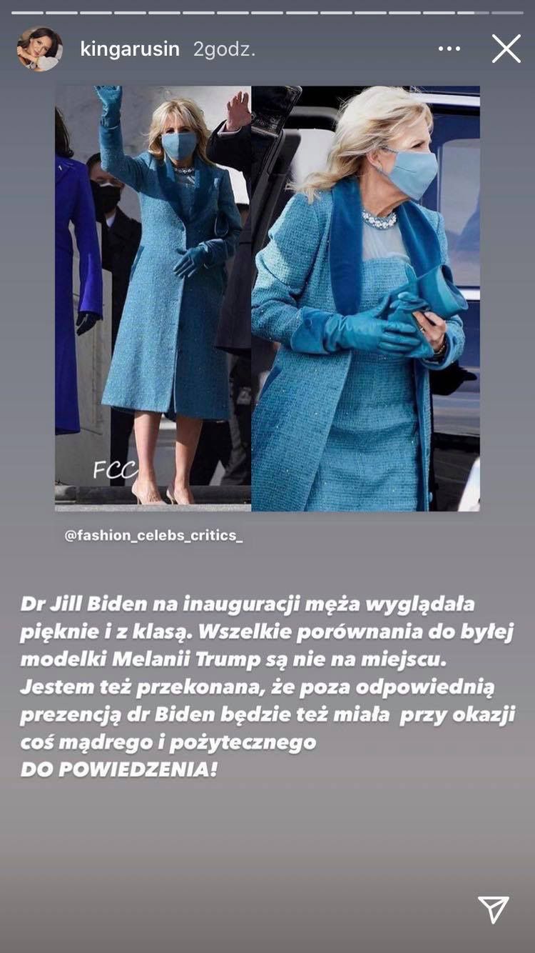 Kinga Rusin komentuje porównania Jill Biden do Melanii Trump