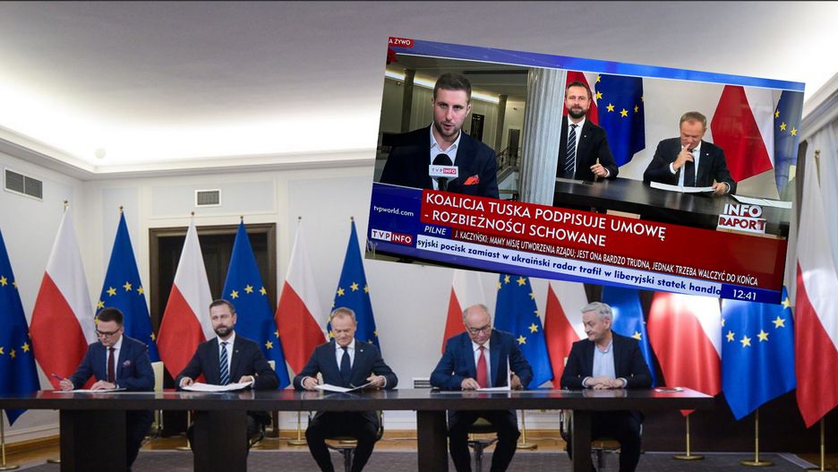 TVP Info transmitowało podpisanie umowy koalicyjnej
