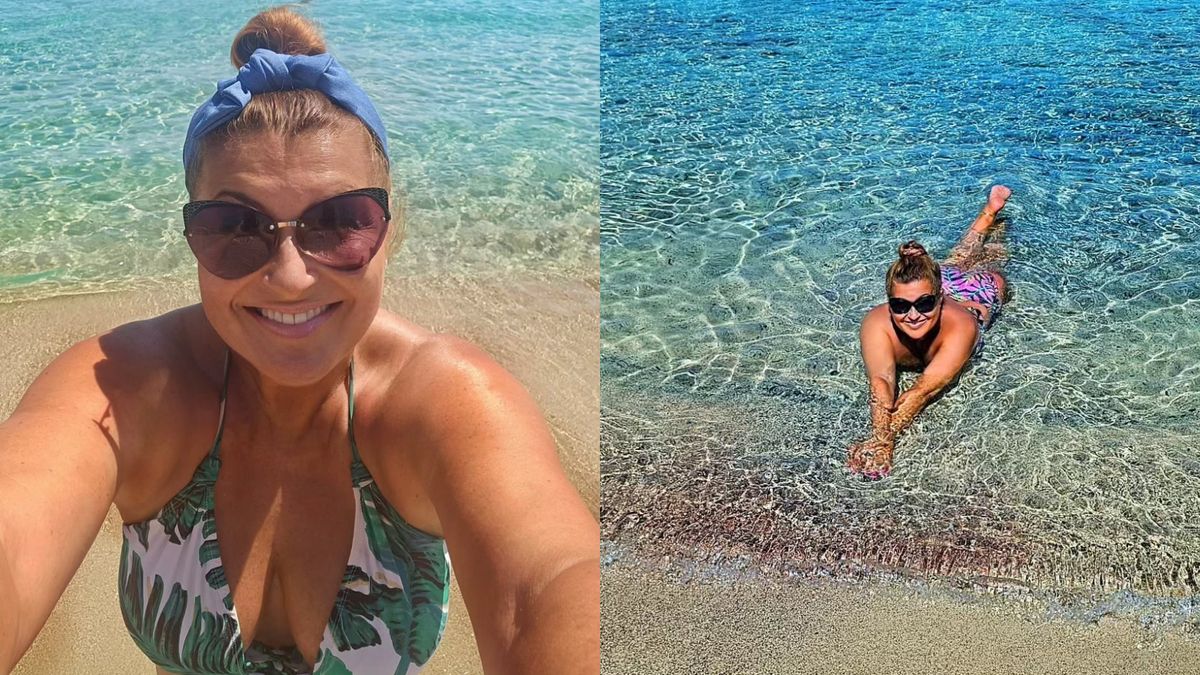 Katarzyna Skrzynecka pręży się w bikini