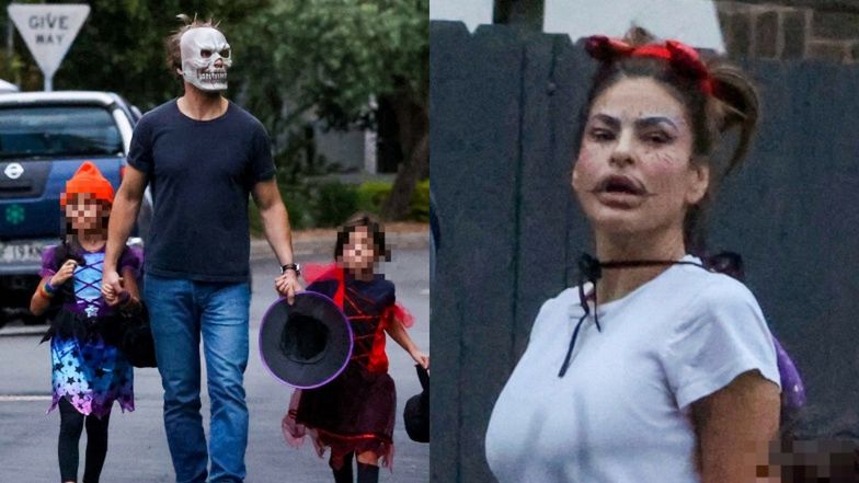 Ryan Gosling i Eva Mendes polują na cukierki z córeczkami