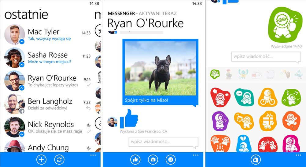 Facebook Messenger na Windows Phone'a 8