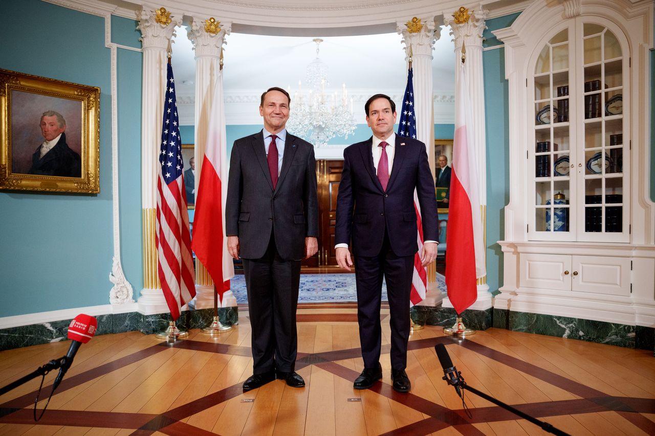 Szef MSZ Radosław Sikorski i sekretarz stanu USA Marco Rubio