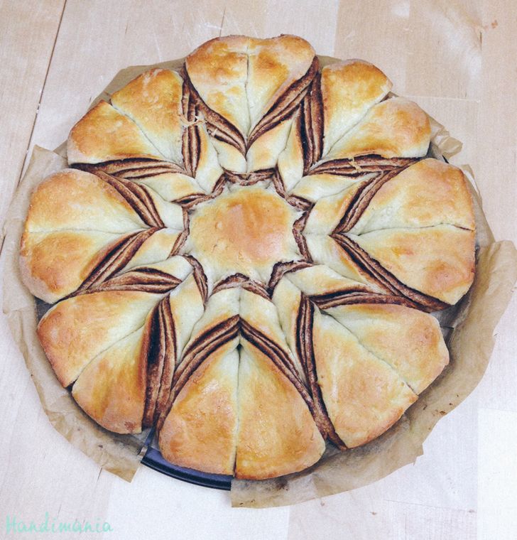 Braided Nutella Star Bread - All Steps