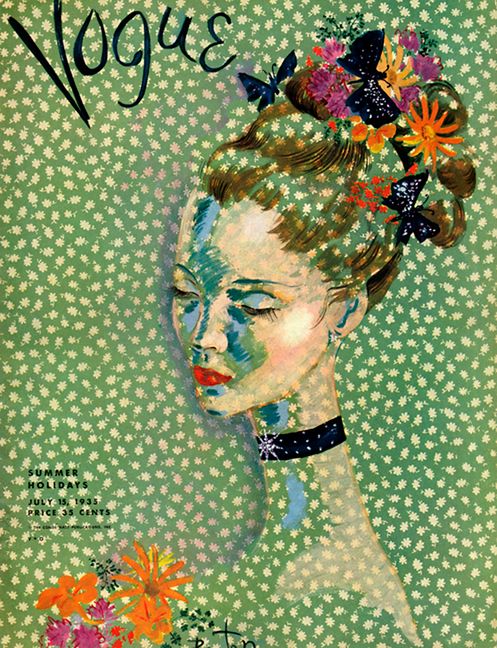 Cecil Beaton's first Vogue cover, 1935.