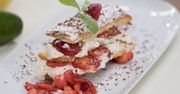 Mille-feuille truskawkowe i chłodnik truskawkowo-pomidorowy