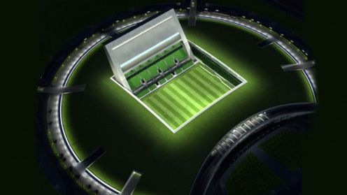 The Wall - pierwszy podziemny stadion, zwany też laptopem 1