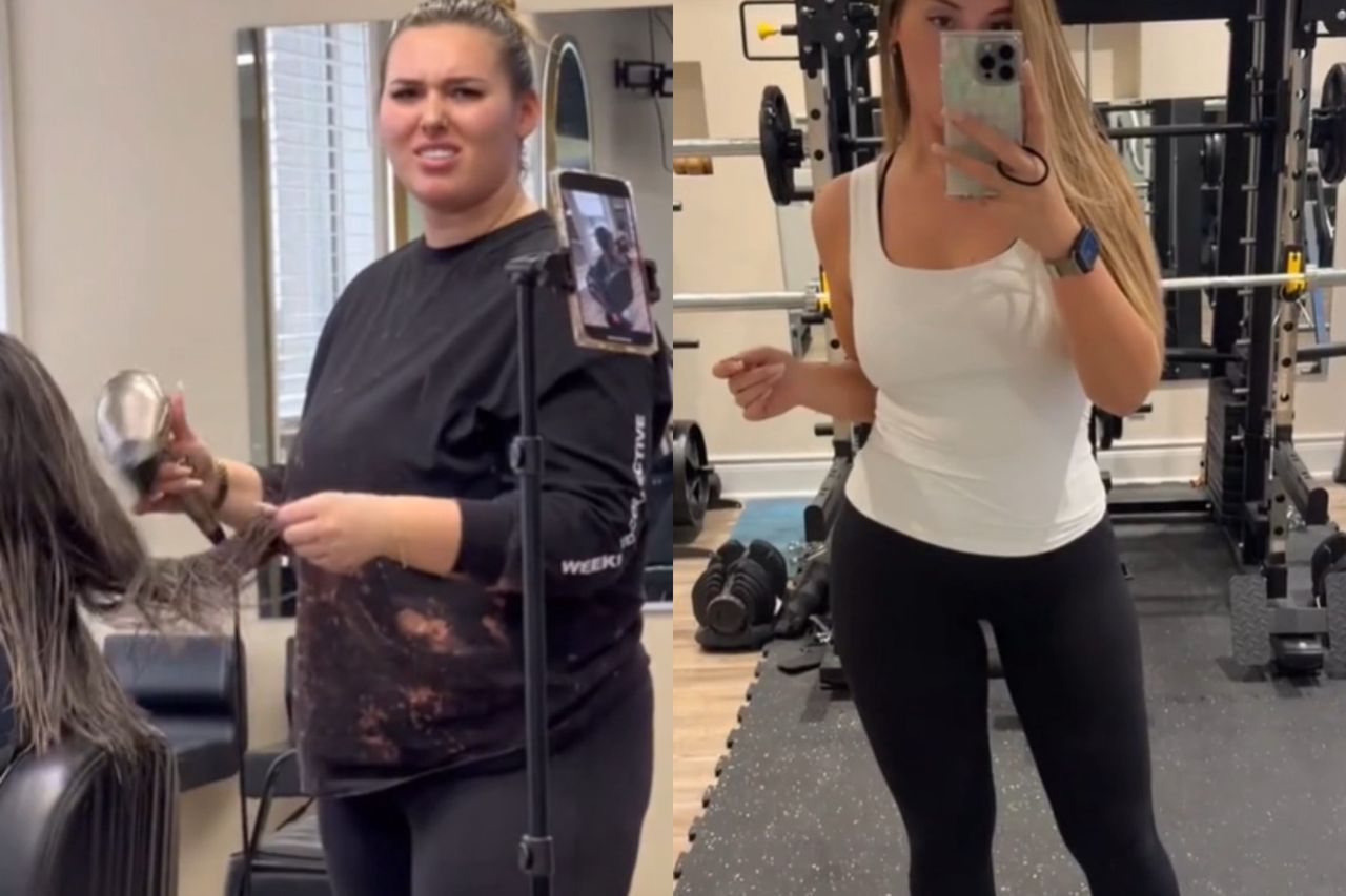 Ashley lost 40 kilograms in a year.