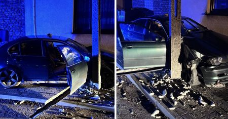 Zakończył jazdę na słupie. 18-latek stracił prawo jazdy