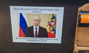 Taki plakat w rosyjskim sklepie. Nacjonaliści nie wytrzymali