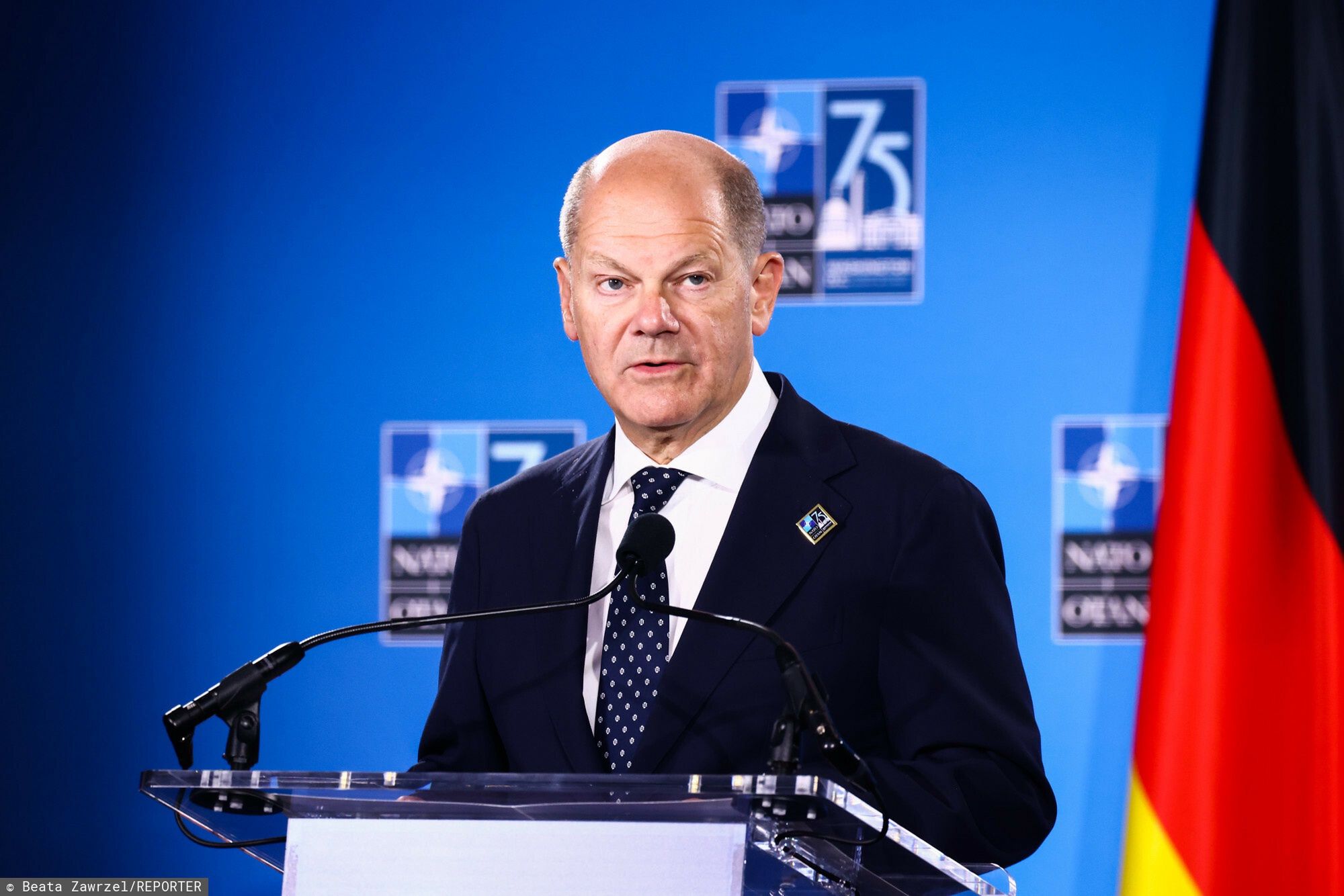 Szczyt NATO w Waszyngtonie
11.07.2024 USA, Waszyngton 75. Szczyt NATO fot. Beata Zawrzel/REPORTER
n/z Olaf Scholz
Beata Zawrzel/REPORTER