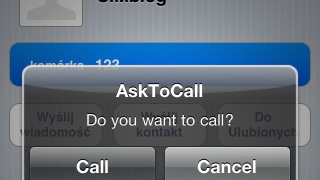 AskToCall uchroni przed nieumyślnymi połączeniami 1
