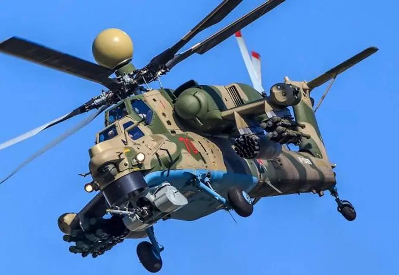 Mi-28NM - upgraded variant of the helicopter during the MAKS 2021 show.