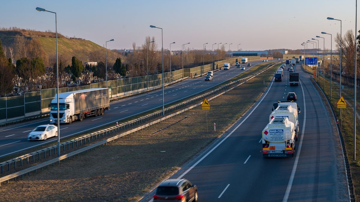 Autostrada A2 na wysokości Pruszkowa
