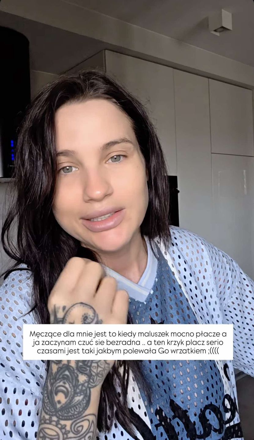 Karolina Gilon relacjonuje trudny wieczór z synkiem