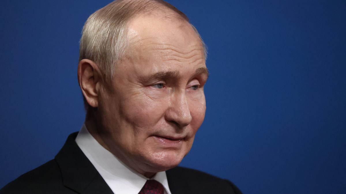 HARBIN, CHINA - MAY 17: (RUSSIA OUT) Russian President Vladimir Putin smiles during his meeting with students at the Harbin Institute of Technology, May 17, 2024, in Harbin, China. Russian President Putin is having a two-day visit to China. (Photo by Contributor/Getty Images)