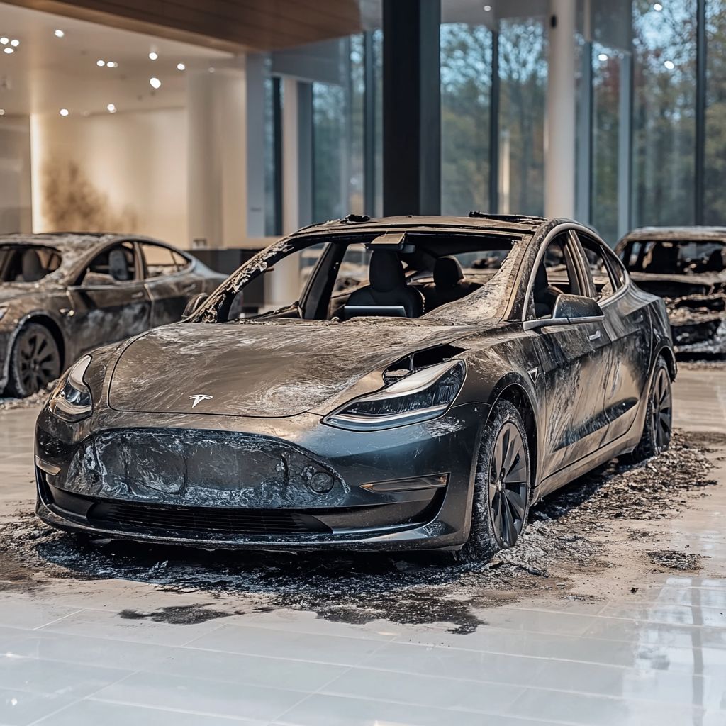 Tesla w ogniu: 17 aut spłonęło w Rzymie, śledczy badają możliwe podpalenie