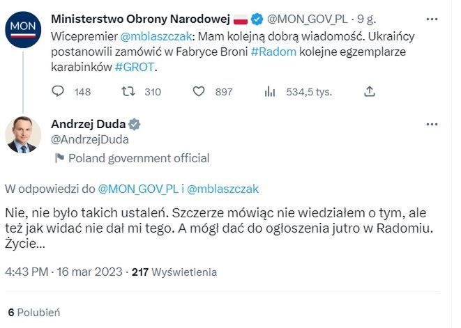 Dziwny wpis na koncie prezydenta Andrzeja Dudy