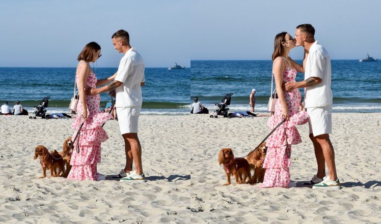 Paulina i Jakub Rzeźniczakowie nad morzem