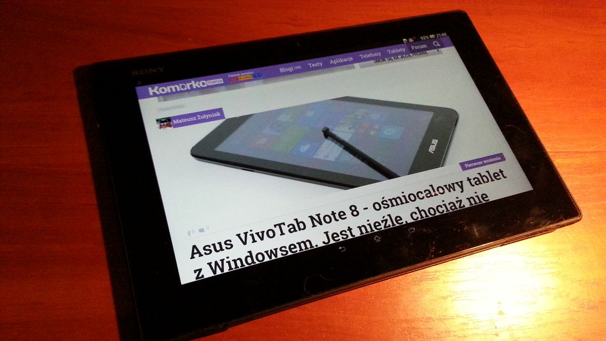 Sony Xperia Tablet - KLASA PREMIUM 1